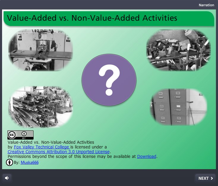 Value Added Vs Non Value Added Activities Wisc Online OER